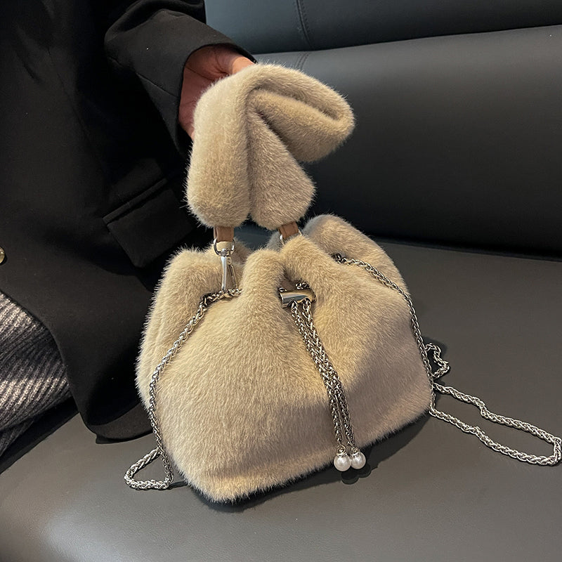 Plush Bucket Bag New Everything Chain Single Shoulder Crossbody Bag