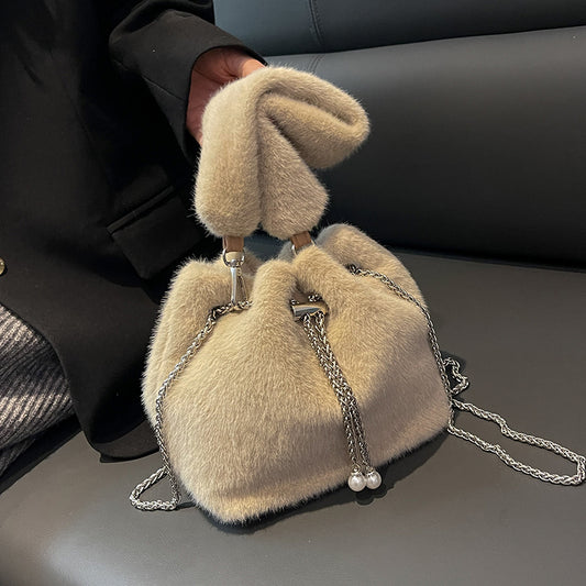 Plush Bucket Bag New Everything Chain Single Shoulder Crossbody Bag