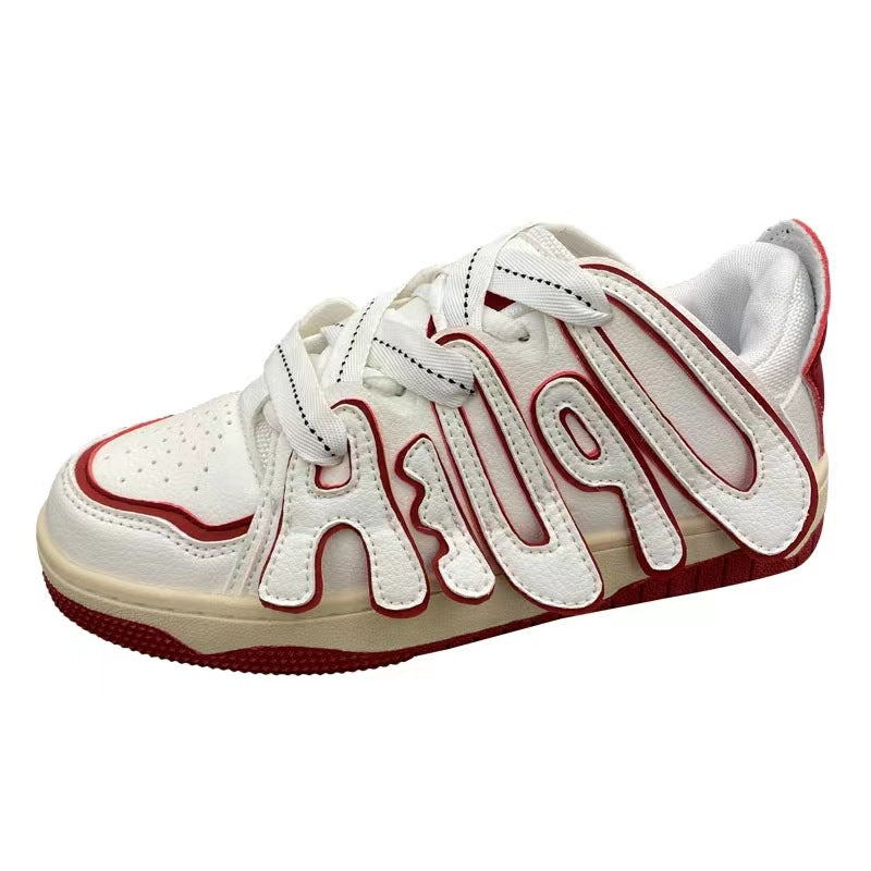 Thick Sole Letter Sports Skateboard Shoes
