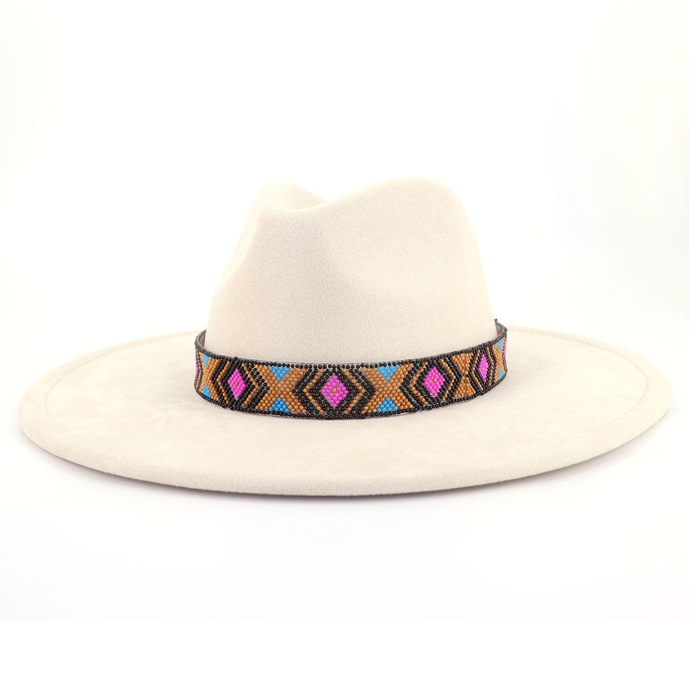 Women's Bohemian Broad-brimmed Hat Flat Edge