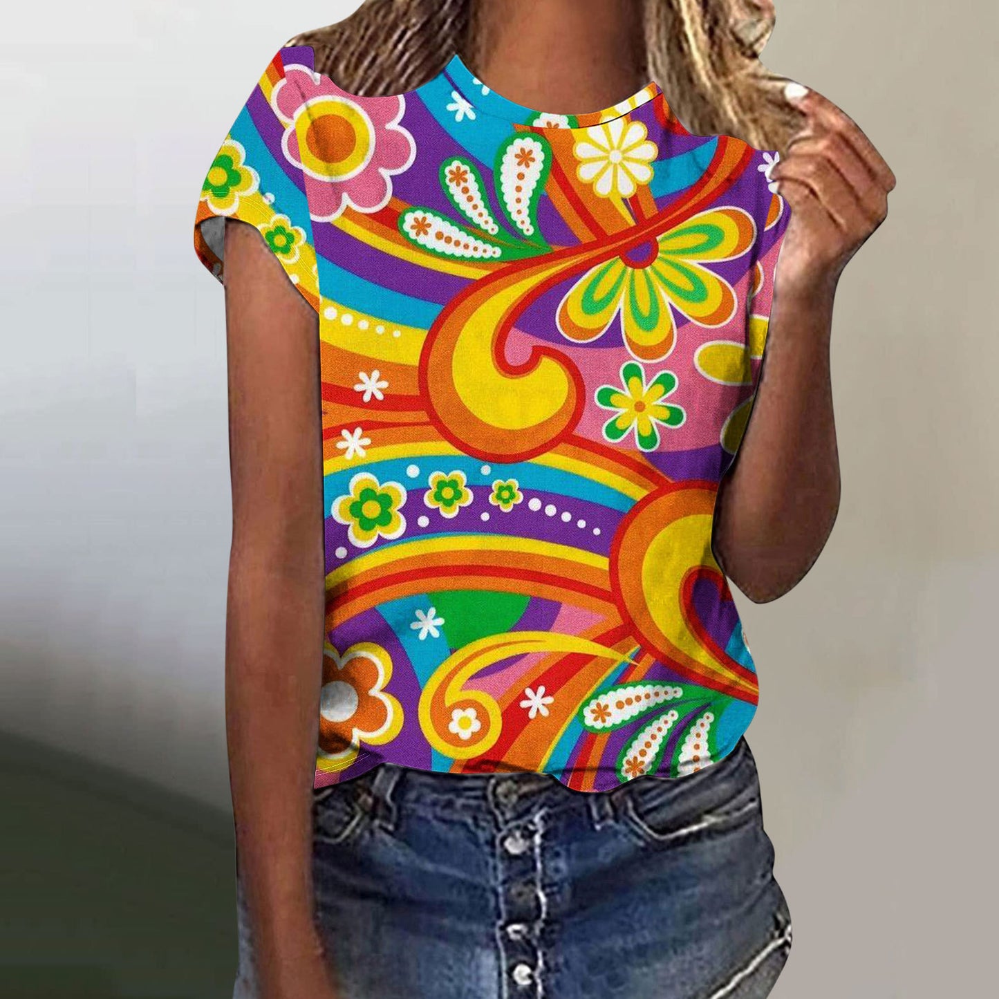 Butterfly Digital Printed Short Sleeve Shirt