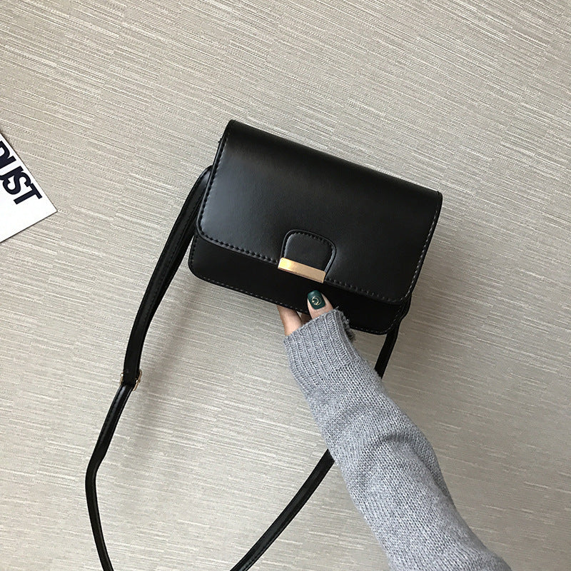 New Style Oily Leather Simple Shoulder Messenger Bag For Women