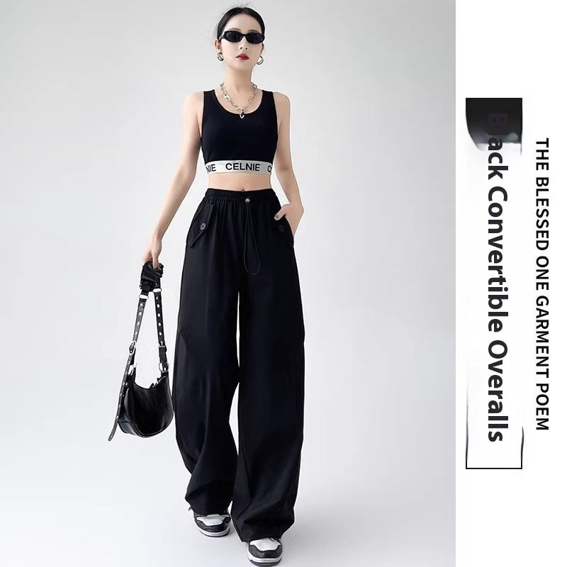 Overalls Women's Thin Quick-drying High Waist Loose