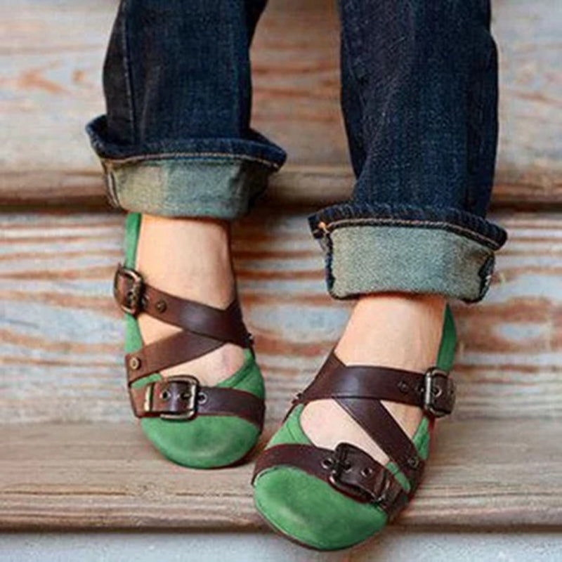 Round Head Low Top Lady Sandals