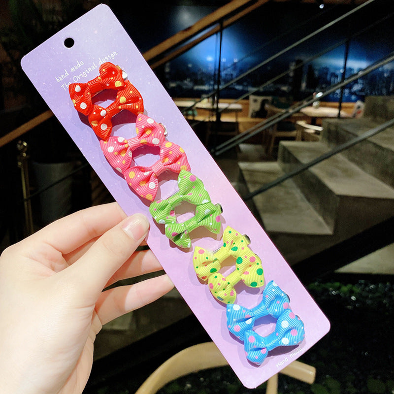 Baby Bow  Childrens Bangs Headdress Broken Hair Clip Princess Hair Ornament