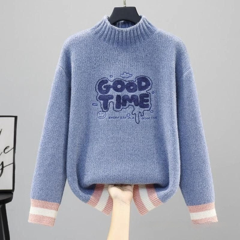 Sweater Inner Girl Winter Fleece-lined Thickened