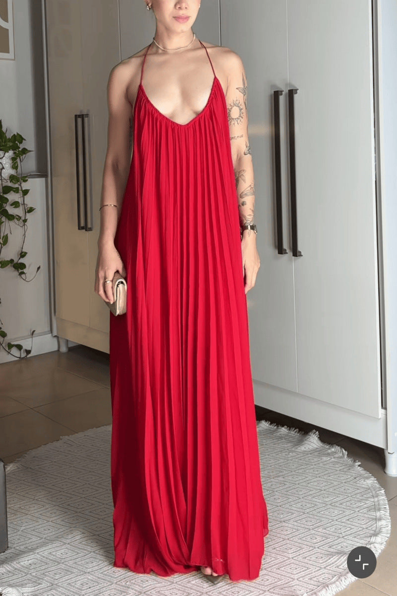Slimming Figure-flattering Dress Fashionable And Minimalist Long Skirt