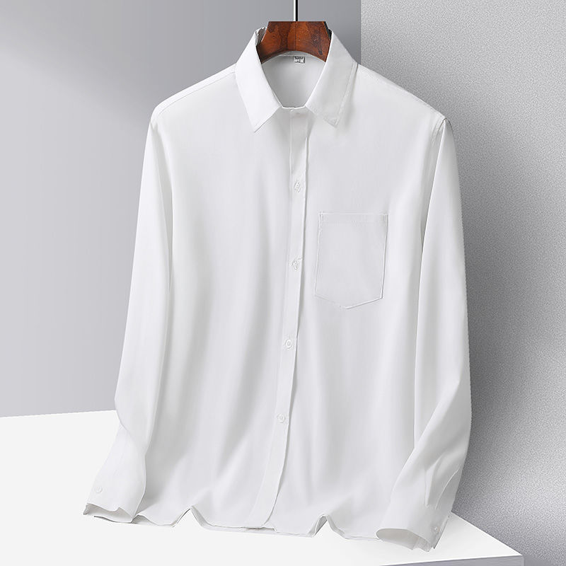 Ice Silk Loose Casual Thin Long-sleeve Shirt