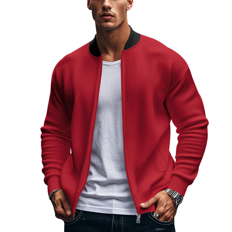 Long-sleeve Zipper Baseball Uniform Coat Jacket