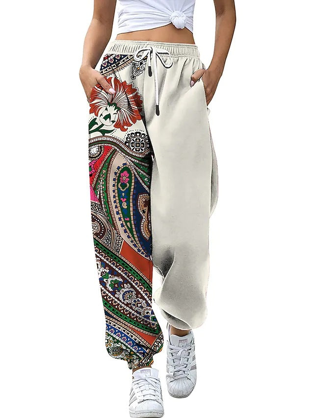 3D Printing Three-dimensional Multicolor Hip Hop Rock Trendy Women's Elastic Pants