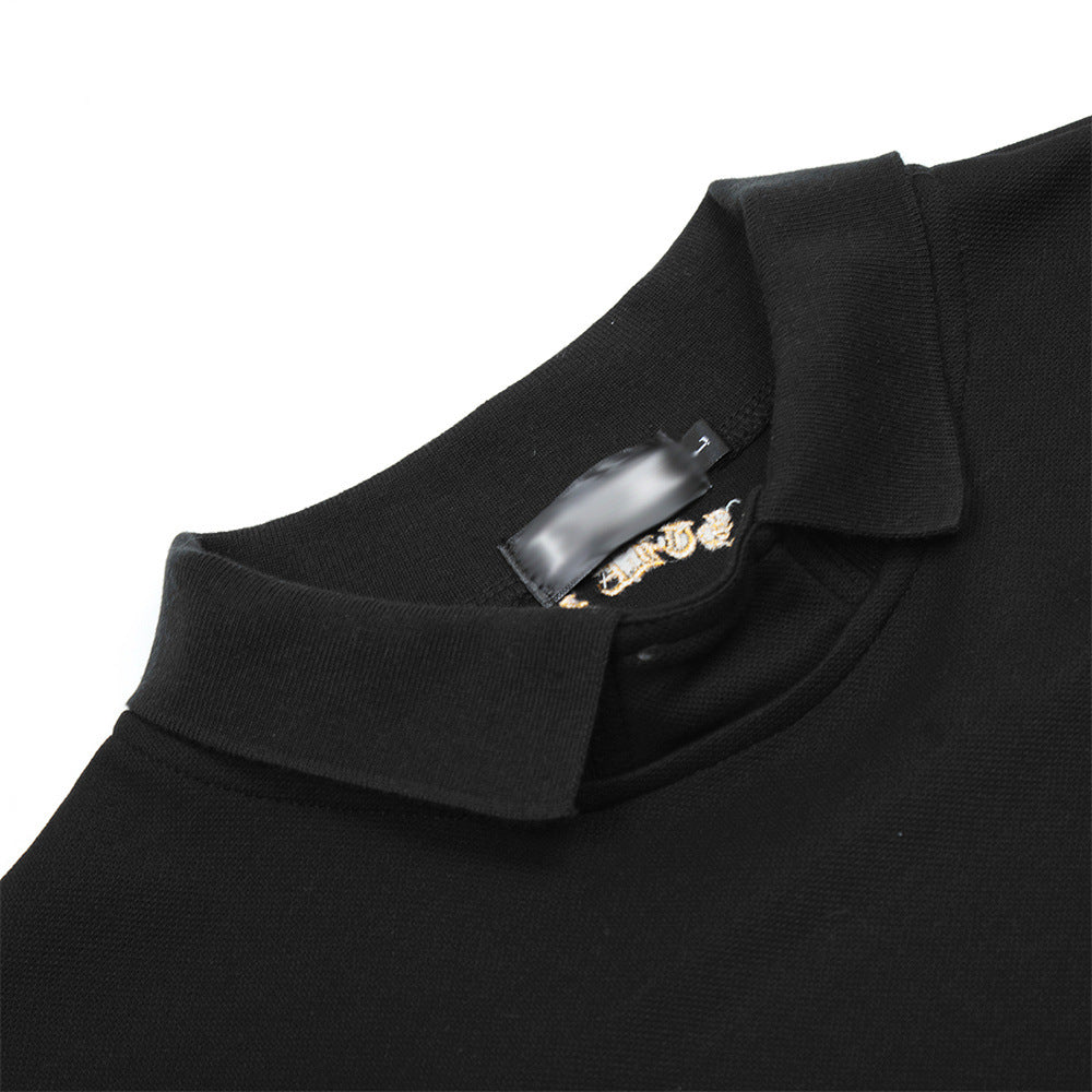 Men's Color Contrast Patchwork Letter Clothes