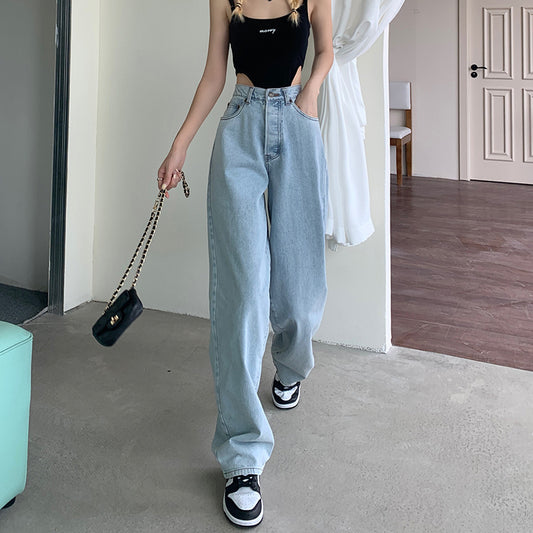 Women's Wide Leg Trousers With High Waist In Autumn And Winter