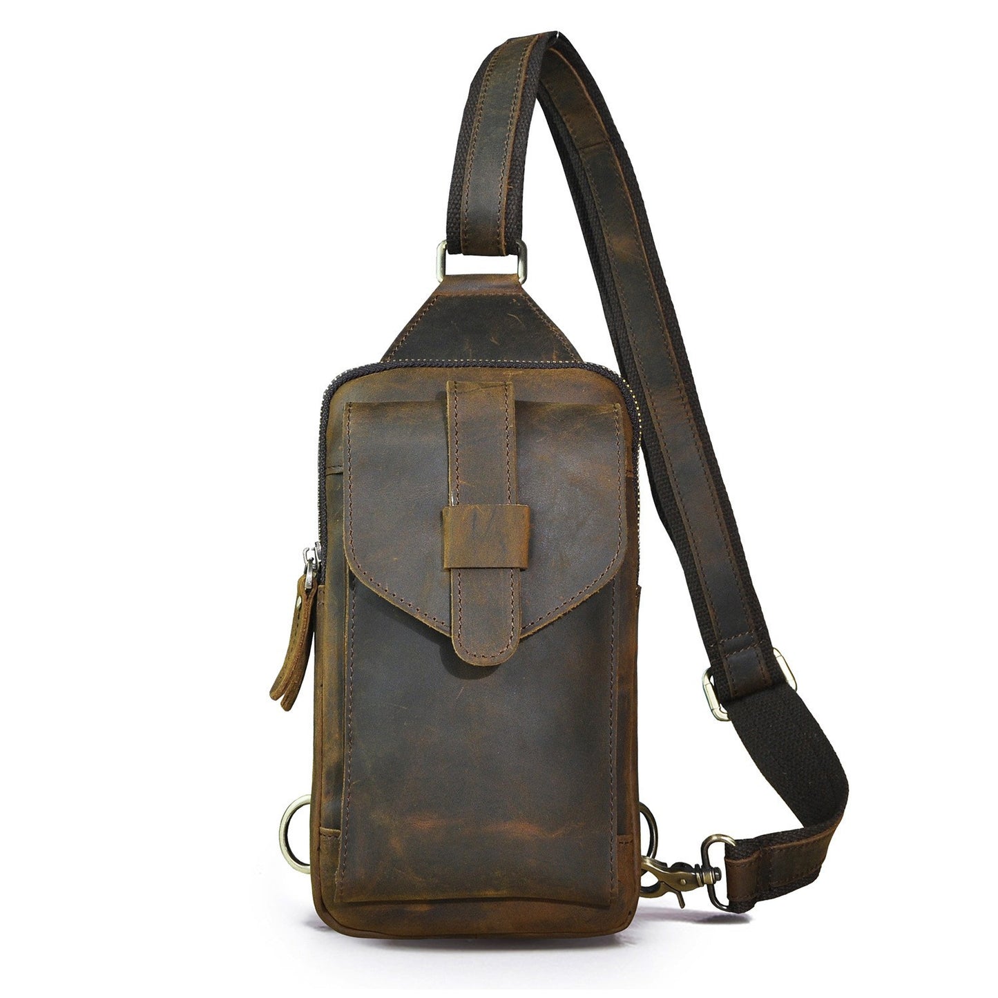 Men's Fashionable Retro Super-Cool Multi-Pocket Large-Capacity Chest Bag