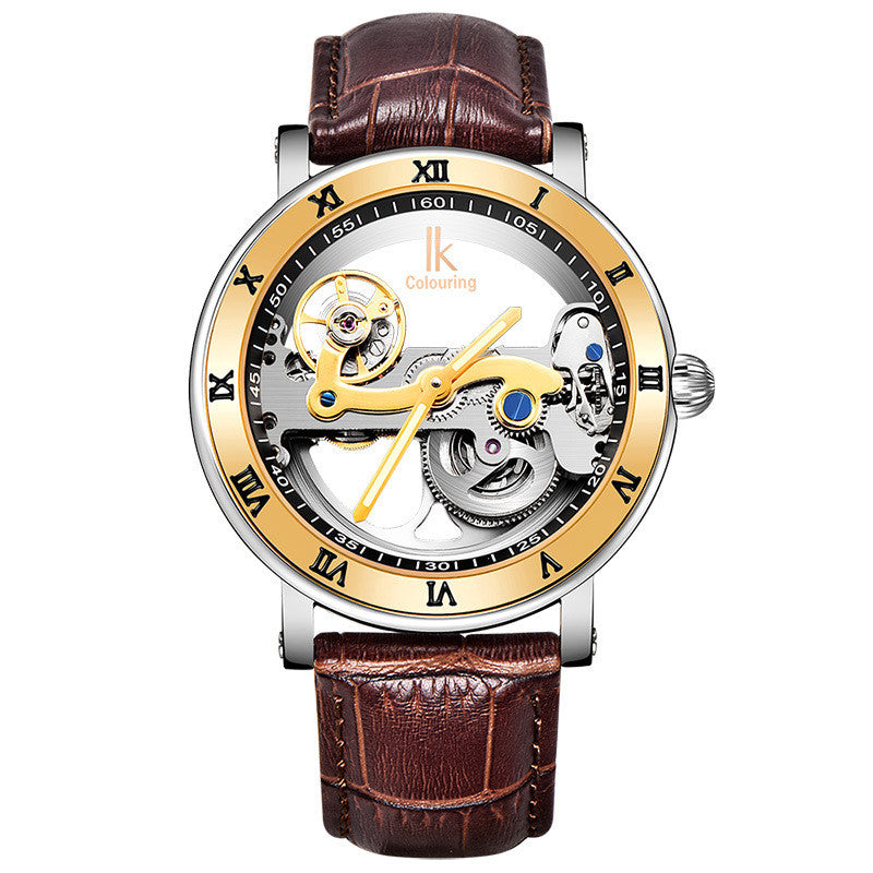 Double-sided Transparent Hollow Small Movement Flywheel Automatic Watch