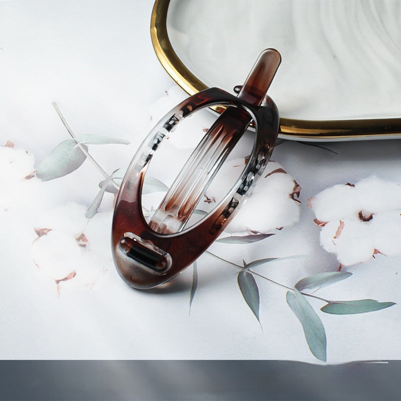 Simple Retro Hair Band Oval Barrettes