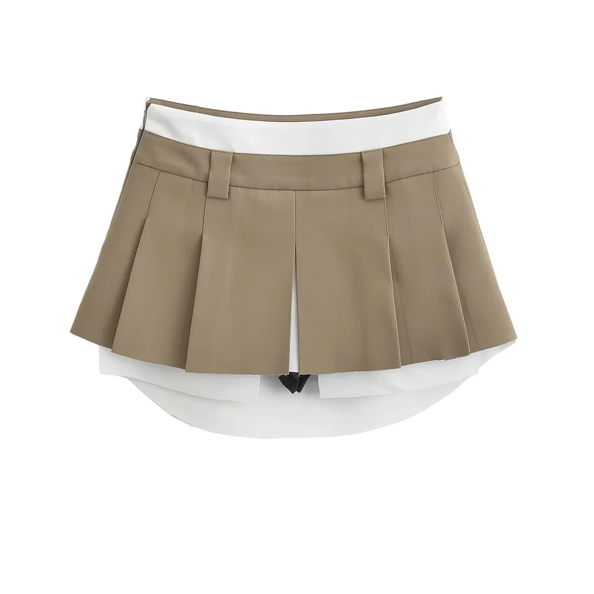 Low Waist Skirt Retro Hip-wrapped Pleated Skirt