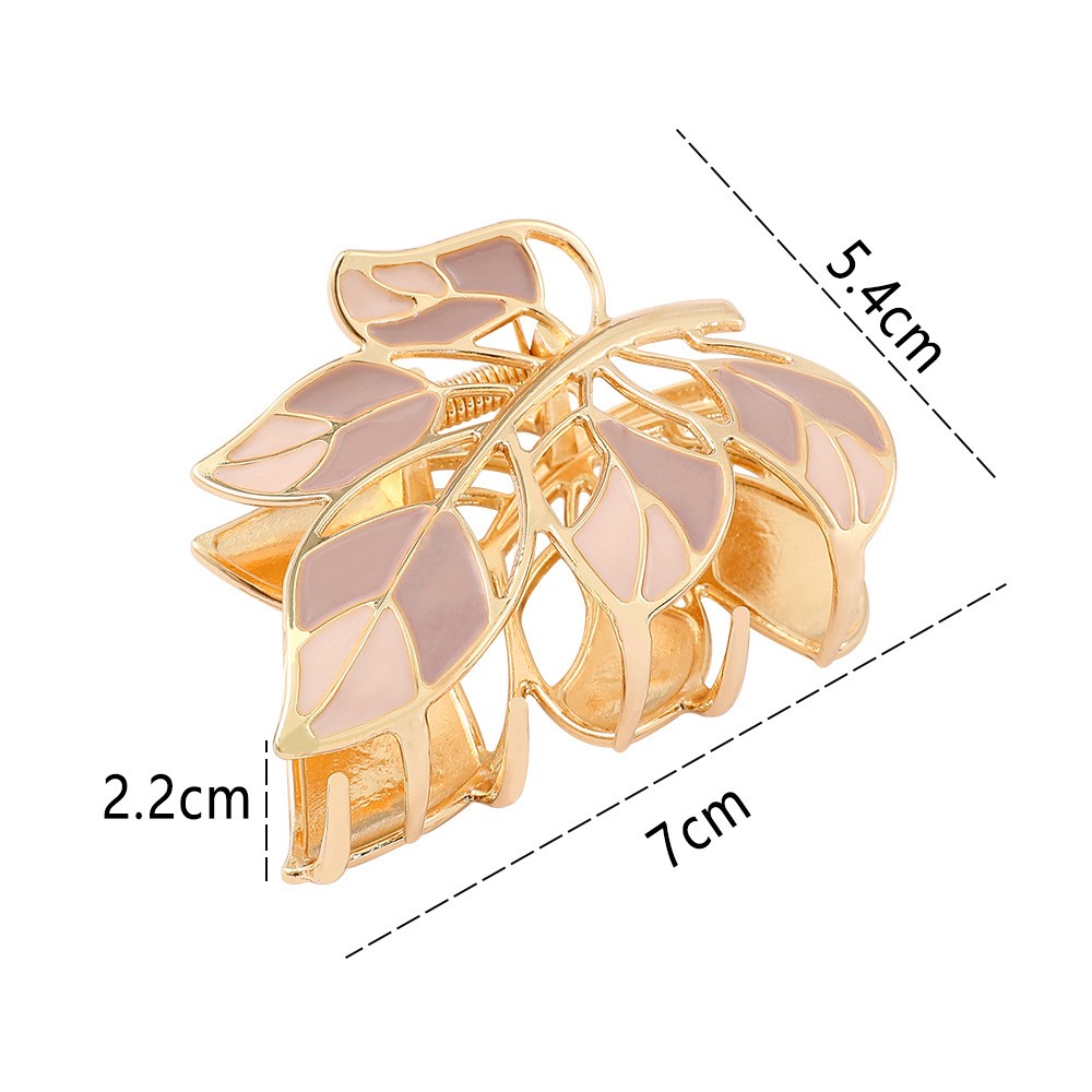 Women's Autumn Leaf Metal Grab Clip