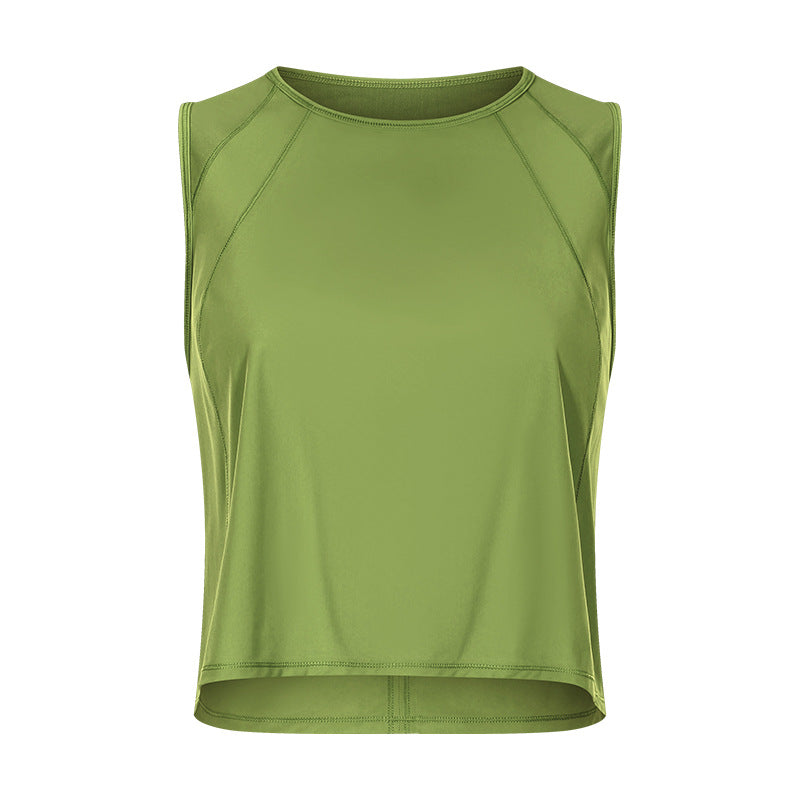 Sleeveless Vest Cropped Short Sexy Back Hollow-out Quick-drying Breathable Sports Casual Yoga Clothes