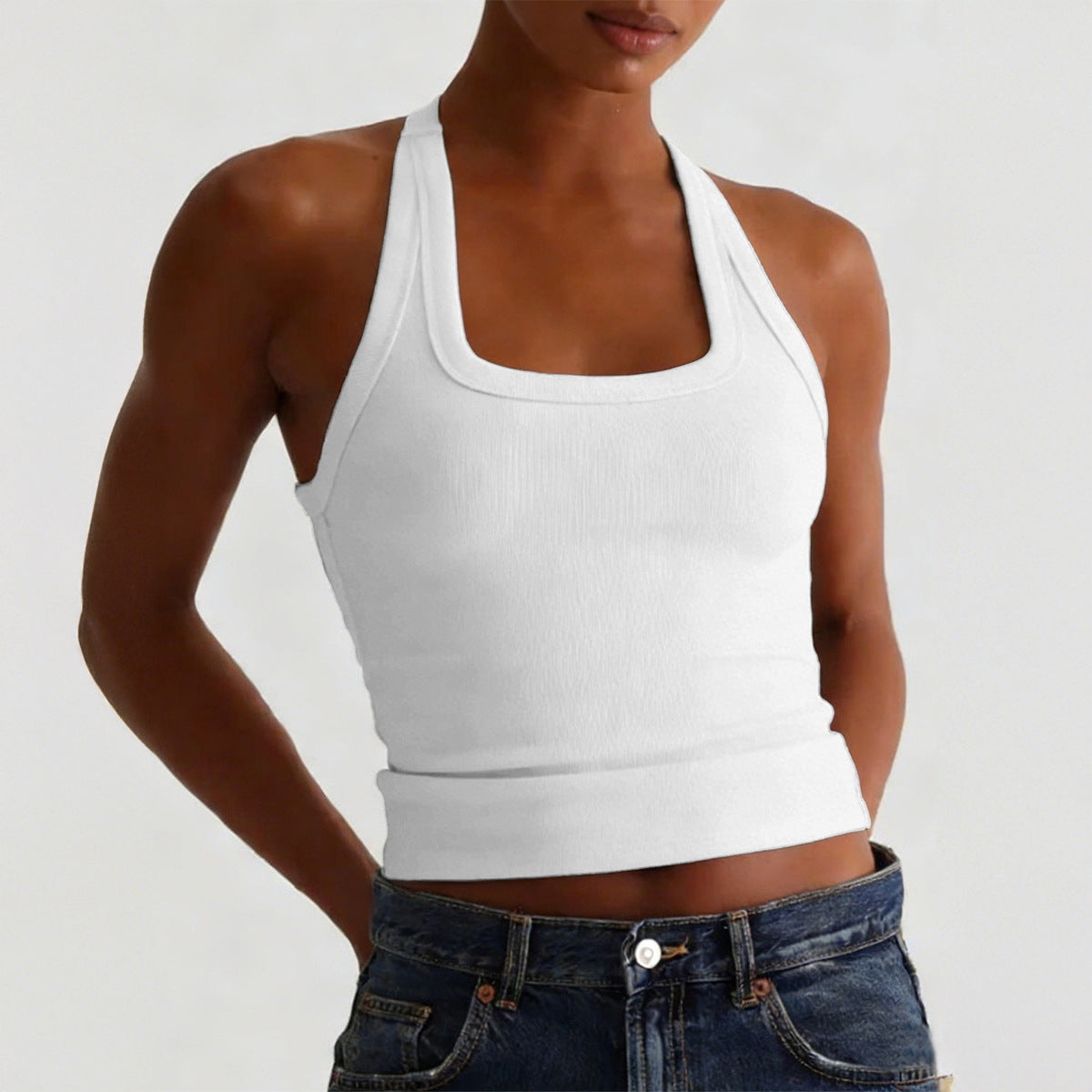 Spicy Girl Yoga Halter-Neck Tank Top