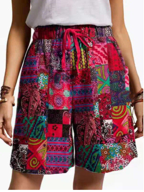 Women's Loose Printed Casual Shorts