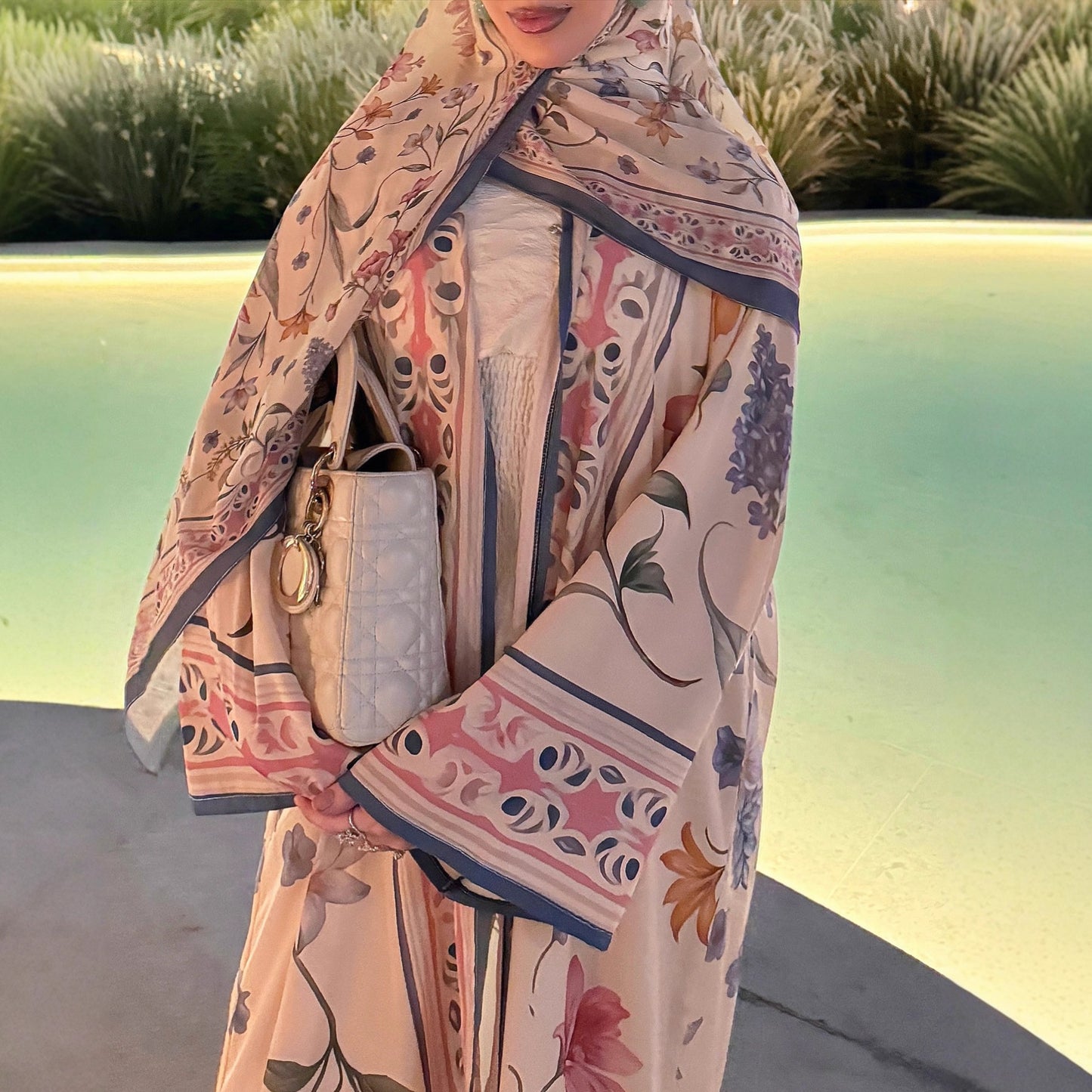 New Printed  Closed-toe  Long-sleeve Fashionable Casual Long Coat