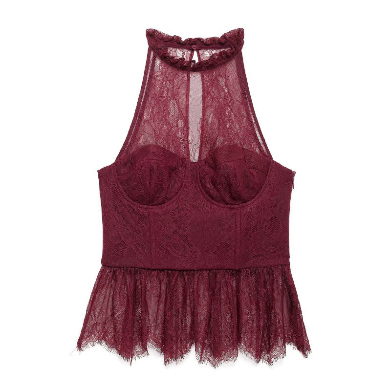 Blonde Halterneck Flatterende Modetop