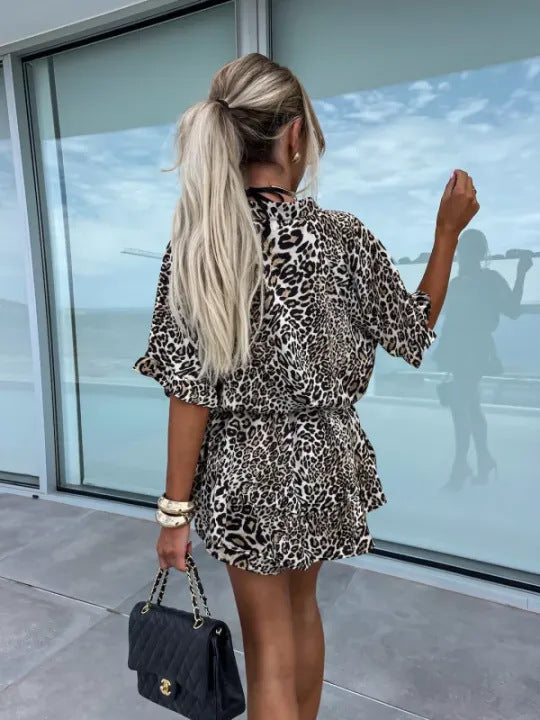 Women's Leopard Print Fashionable Jumpsuit