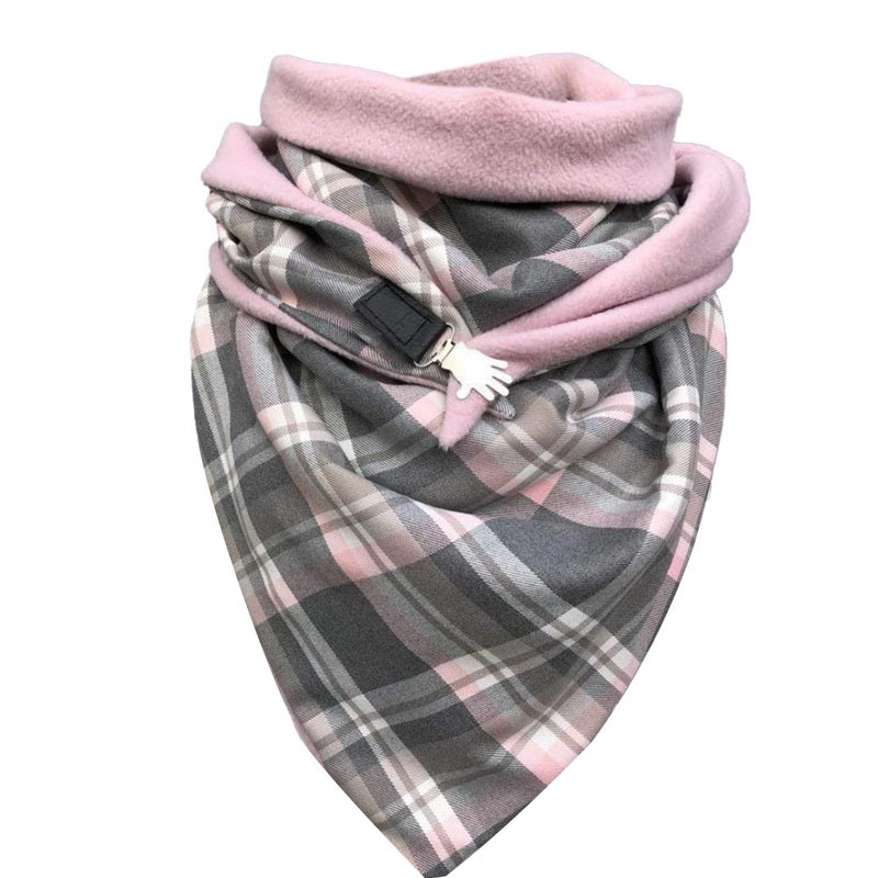 Padded Warm Shawl Printed Bib Scarf