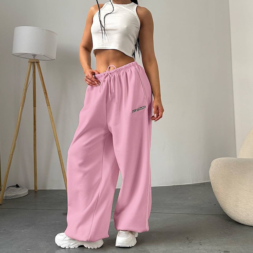 Draping Straight-leg Casual Pants Versatile Jogger-style Sweatpants