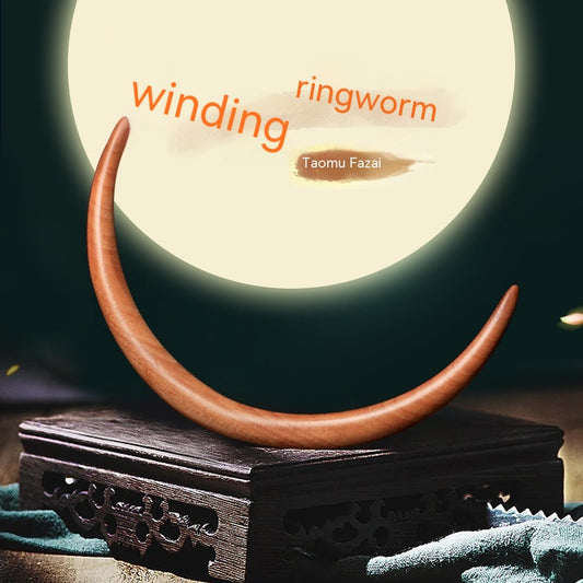 Hårnål retro stil fersken træ opsat hår minimalistisk hovedbeklædning hår halvcirkel