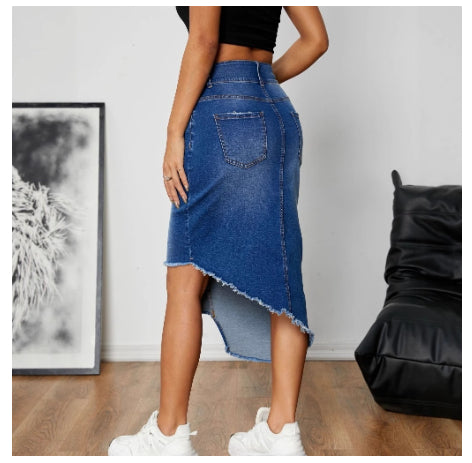 Sexet Denim Bodycon Nederdel til Kvinder