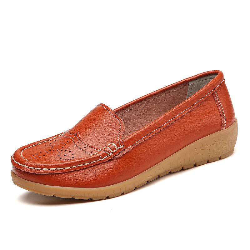 Women's Fashionable Simple Hollow-out Soft Bottom Wedge Hole Shoes