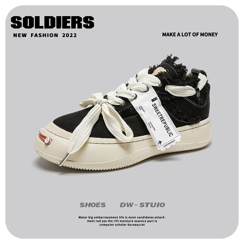 Butterfly Casual Shoes All Match Height Increasing Platform Shoes