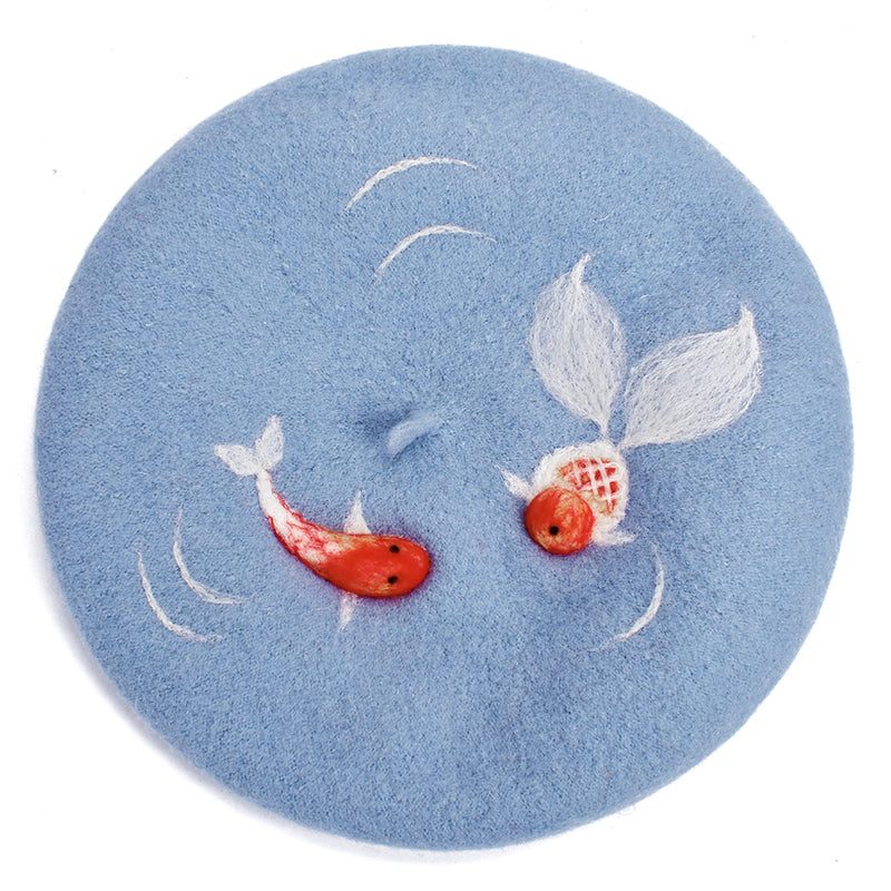 Small Design Wool Felt Beret