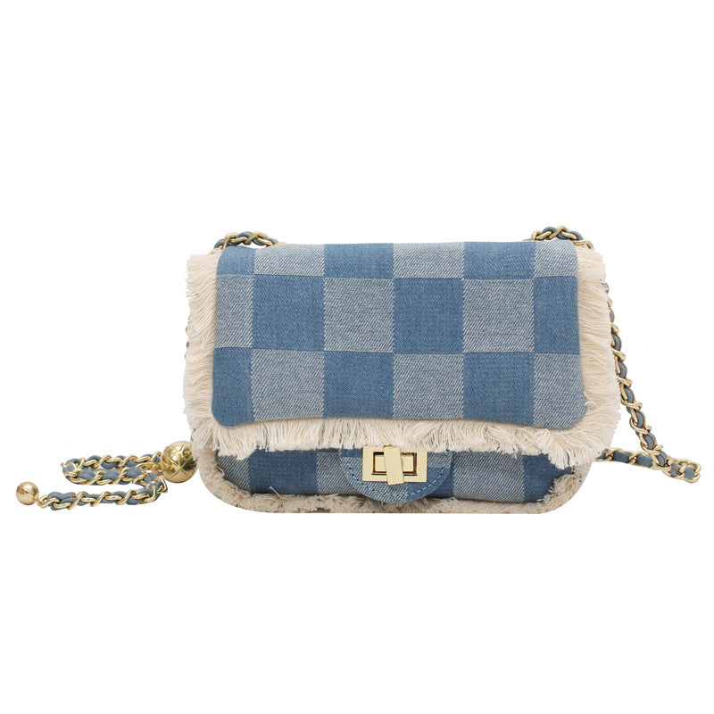 Grid Children's Bag Summer New Trend Beggar Personality Female Bag