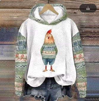 Women's Sweater 3D Digital Printing Animal Cat Oil Painting Pullover Hoodie