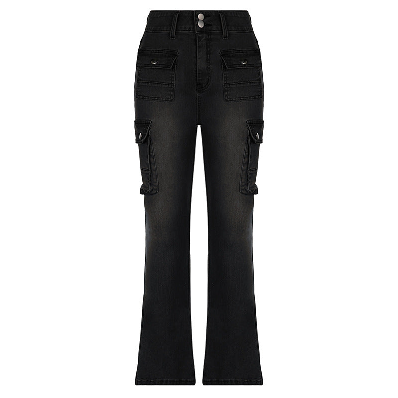 Street Retro Pocket Low Rise Hot Girl Jeans