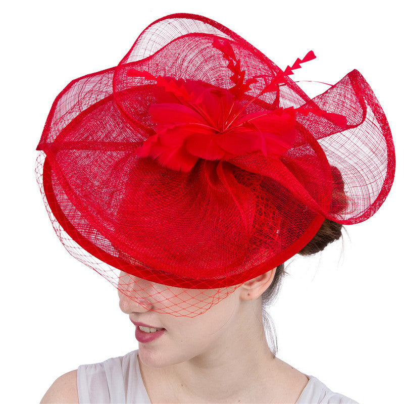 Ladies British Fashion Mysterious Hemp Yarn Hat