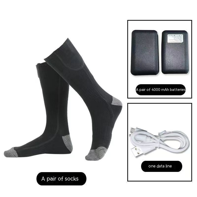 Men's And Women's USB Thermostat Electric Heating Thermal Socks