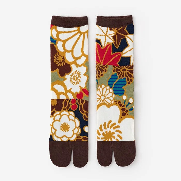 Toe Socks 200-needle Jacquard Combed Cotton For Women