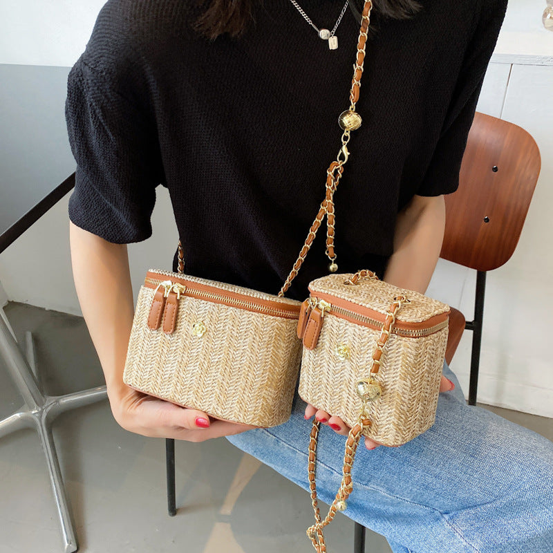 Simple Cosmetic Bag Box Straw Fairy Forest Series