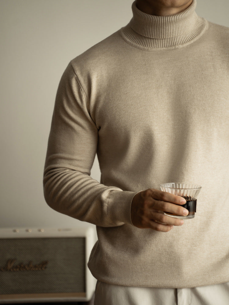 Langærmet sweater til mænd – til varme under en skjorte