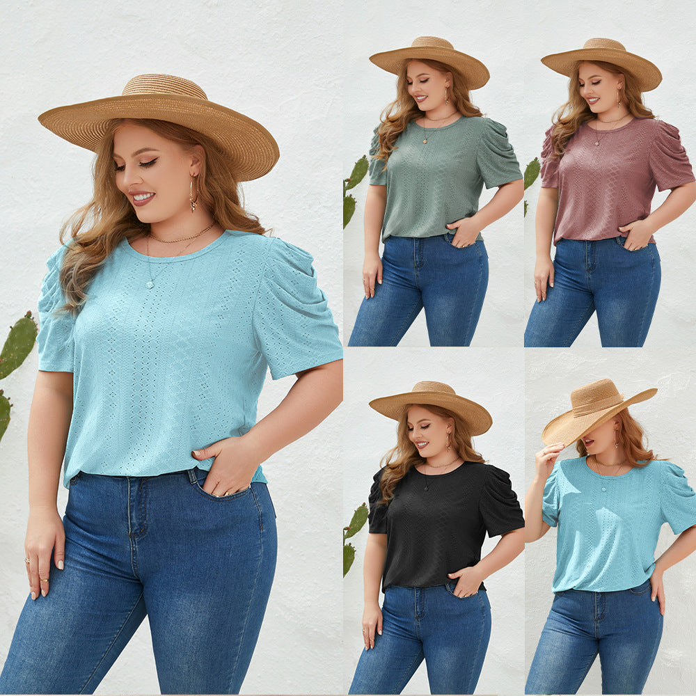 Dame Løs T-shirt Plus Size