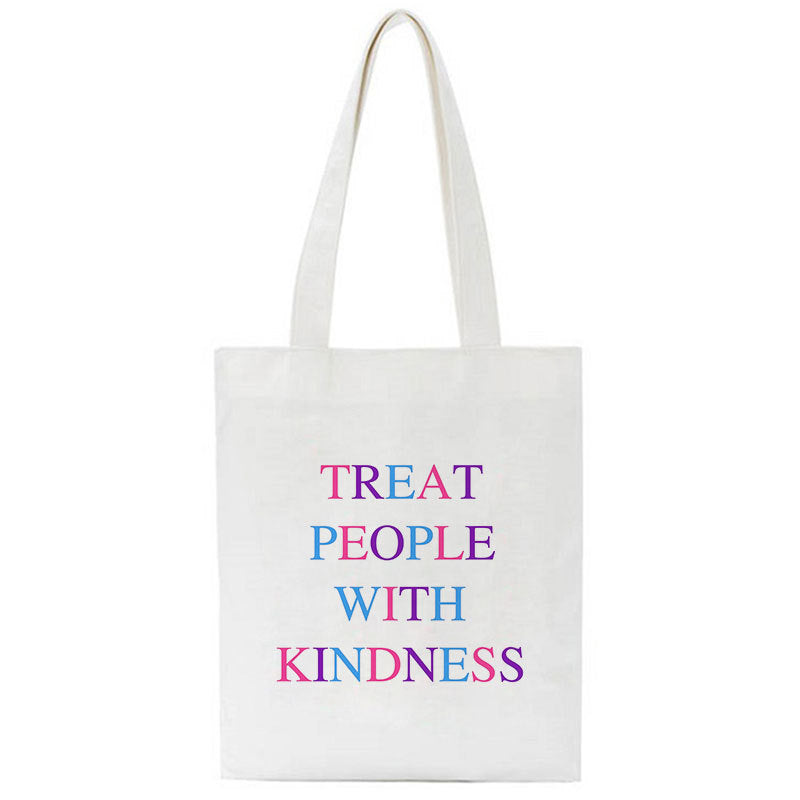 Student Fashion Printed Canvas Shoulder Bag