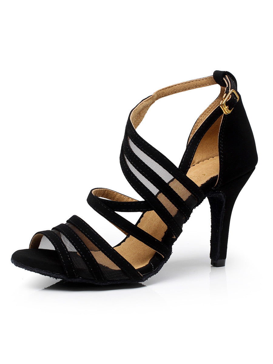 Latin Dance Shoes Women's Medium High Heels Soft Sole Dancing Europe And America