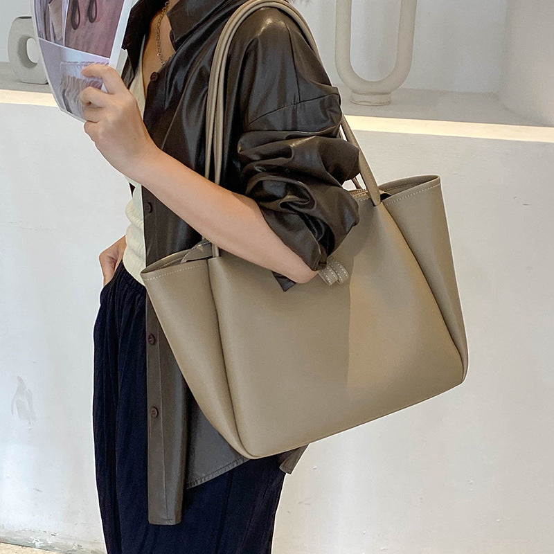 Women's Large-capacity Soft-leather Shoulder Bag