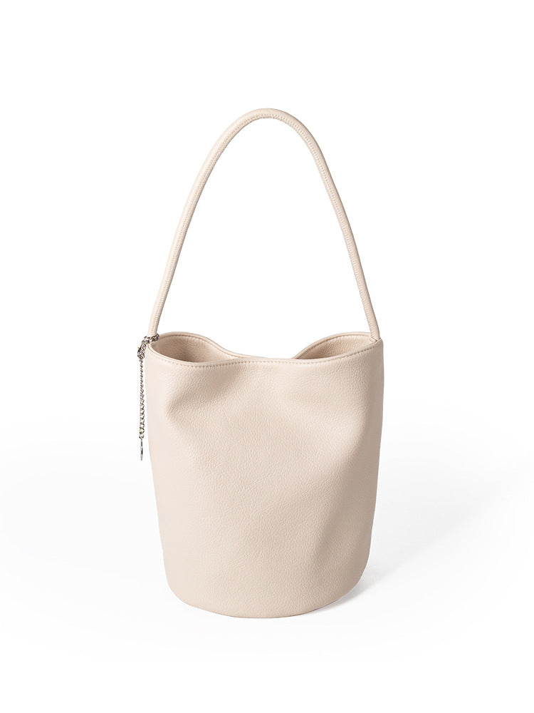 Niche Soft Leather Large Capacity Shoulder Bag Simple All-match