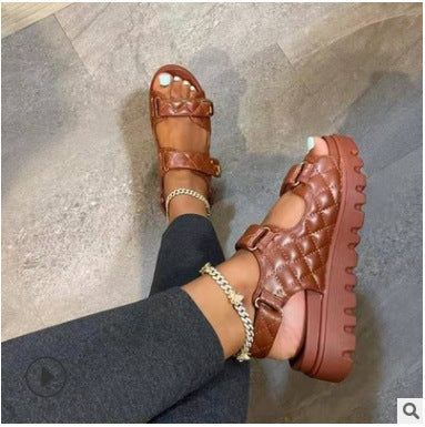 Women's Metal Small Fragrance Sandals With Velcro