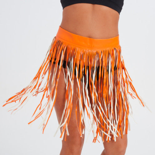 Summer New Women's Clothing Sexy Tassel Splicing Skirt