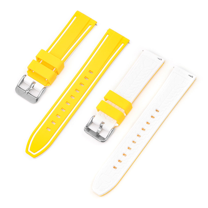 match 20mm Mercury Moon Two-color Silicone Strap